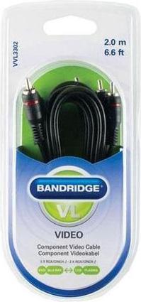 Кабель Bandridge VVL4202 3хRCA - Jack 3.5