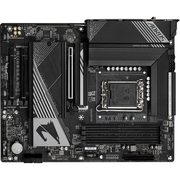 Материнская плата Gigabyte B760 AORUS ELITE AX DDR4 LGA 1700,Intel B760,ATX,Ret